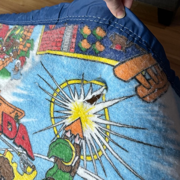 Vintage Nintendo Super Mario Brothers & Zelda Blanket - Picture 4 of 7